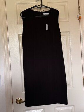 Calvin Klein Modern Essentials Black Sheath Dress NWT Sz 10
